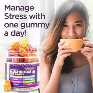 Oem תווית פרטית 8-in-1 גומות פטריות מכילים ashwagandha עבור מרגיע וממריצים חסינות - Product Image 5