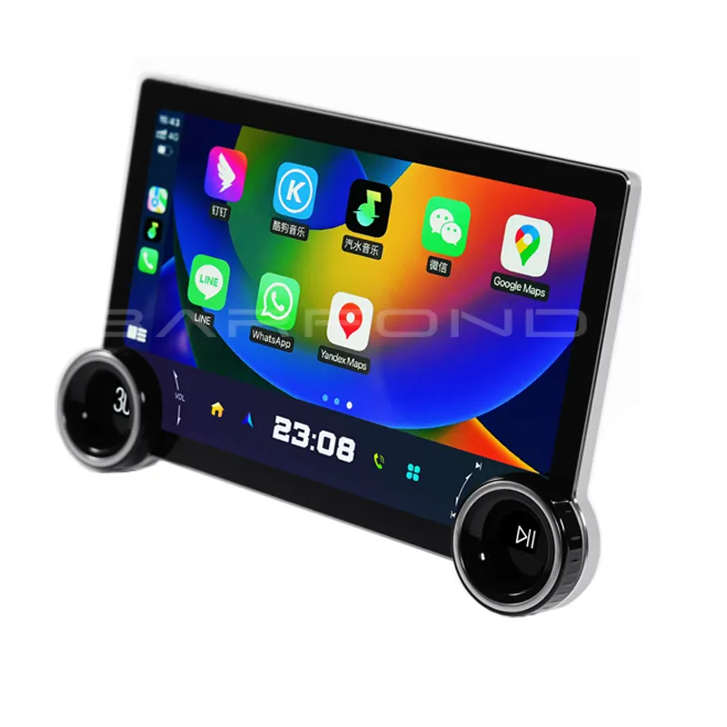 CarPlay e Android Auto Player sem fio de 9.7" Monitor de Carro Monitor de encosto de cabeça de caminhão Car Car Car Espelho BT USB FM DVR