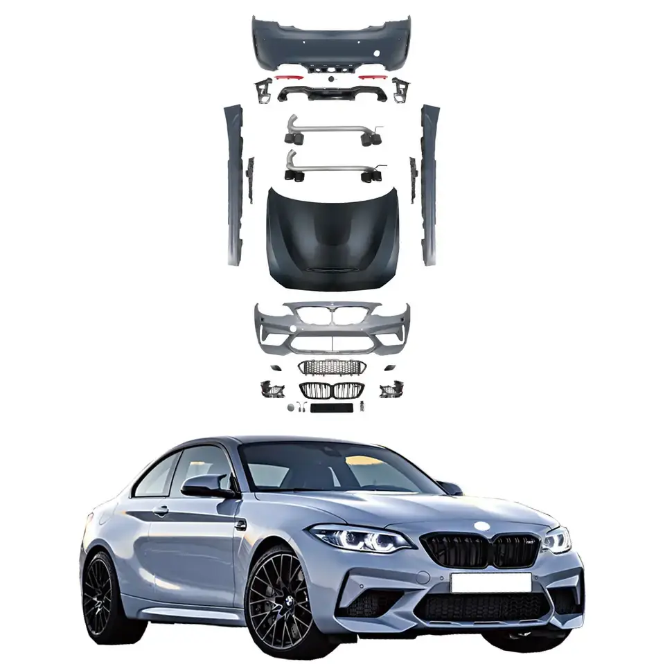 Retrofit BMW serie 2 F22 body kit per ricambi auto upgrade a M2C paraurti posteriore con faro da vecchio a nuovo kit carrozzeria per bmw