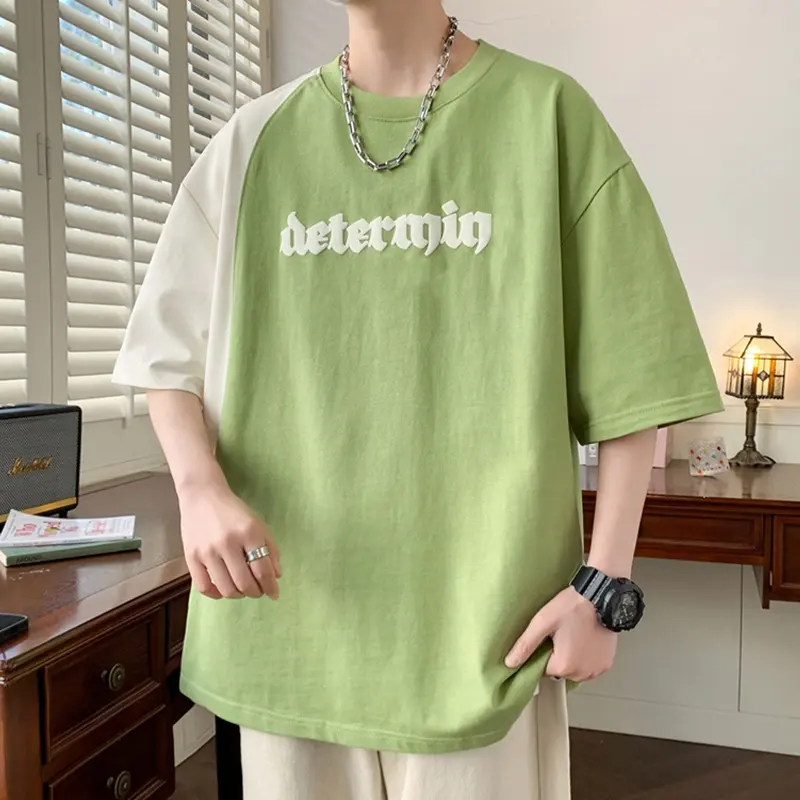 Хай-стрит, Мужская футболка с принтом логотипа на заказ, плотный вес, 100% хлопковая футболка большого размера