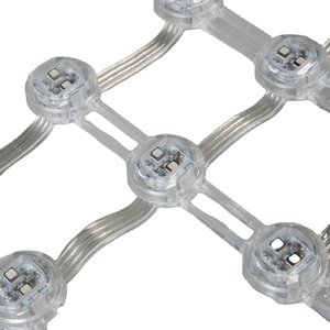 Flessibile LED tenda rete costruzione sfondo Mesh schermo per la pubblicità trasparente Video parete esterna su misura IP67 - Product Image 1