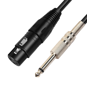 6.35mm Mono <strong>Audio</strong> <strong>Interface</strong> to <strong>XLR</strong> Microphone Connector Cable Male or Female 3 Pin <strong>XLR</strong> Balanced Stereo Speaker <strong>Audio</strong> Cable - Product Image 1