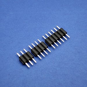 PCBピンヘッダー金メッキロングピン2.54mmブラックブラス直角表面実装オスコネクタ3ピンSCARTメスヘッダーPBT - Product Image 6