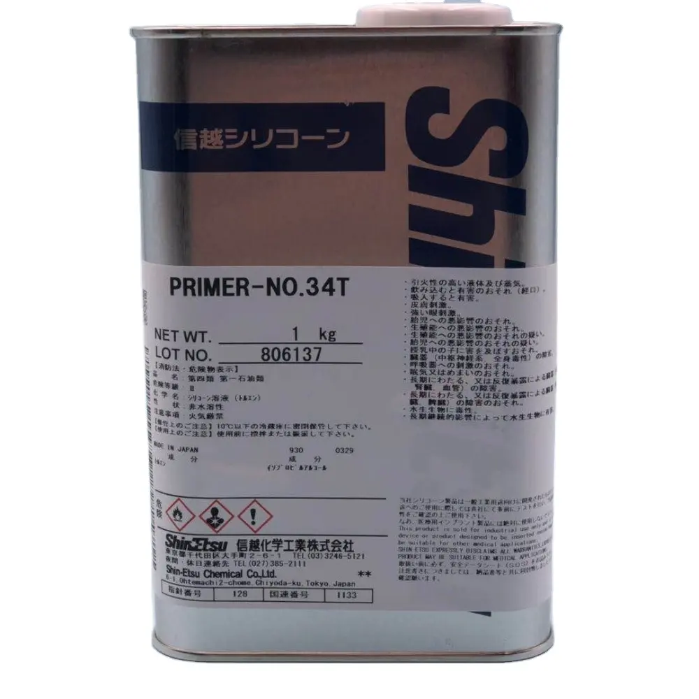 PRIMER-NO.34T-imprimación de goma de silicona para tratamiento de uno y dos componentes, ideal para metal y plástico