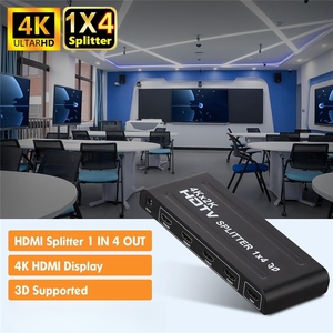 4Kスプリッター1 in 4 Out 1X4 4ポートビデオオーディオスプリッターリピータアンプPS4 HDTV用マルチスクリーンディスプレイ - Product Image 4