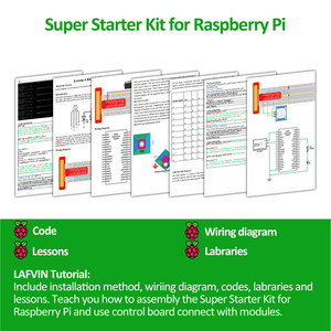 LAFVIN Ultimate Starter Kit Learning Kit for Raspberry Pi、モデル3B 3B 3A 2B 1B 1A Zero W Diy Kit for Raspberry Pi4 - Product Image 5