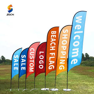 Drapeau personnalisé Double face promotionnel de haute qualité bannière résistant à la décoloration divers drapeaux drapeau de plage pour magasin de concessionnaire automobile - Product Image 6