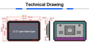 Pantalla LCD de 22 pulgadas para publicidad, Monitor de televisión con Wifi, Android, marco abierto, señalización Digital y pantalla - Product Image 6