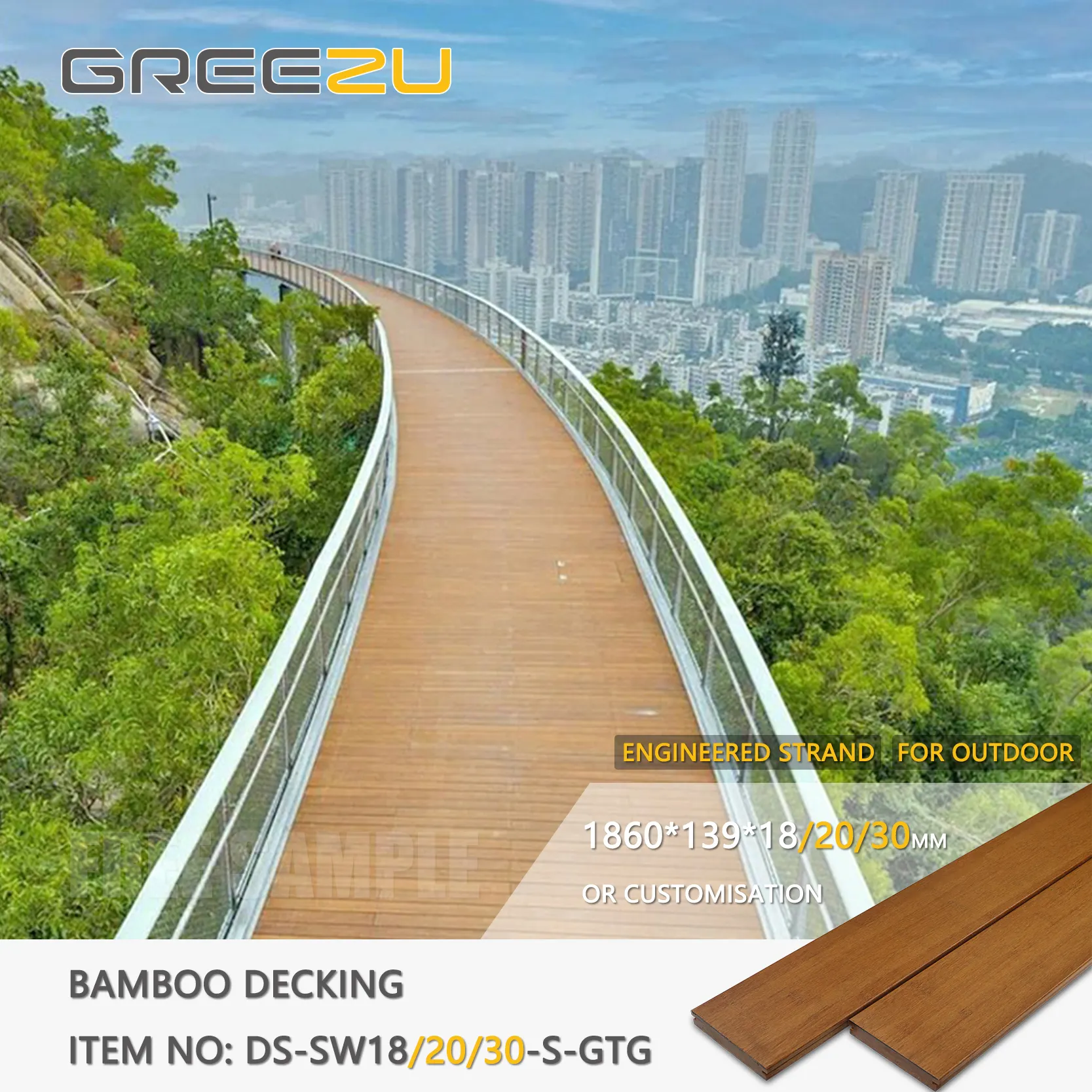 Pavimentazioni in bambù laminato all'aperto, rivestimento in bambù, rivestimento in bambù, rivestimento in bambù