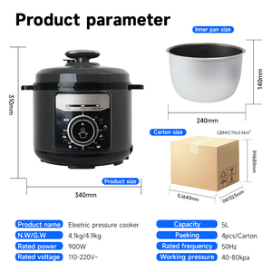 Pentola a pressione elettrica per uso domestico in acciaio inossidabile automatico multifunzione all'ingrosso della fabbrica 5L pentola a pressione elettrica - Product Image 6