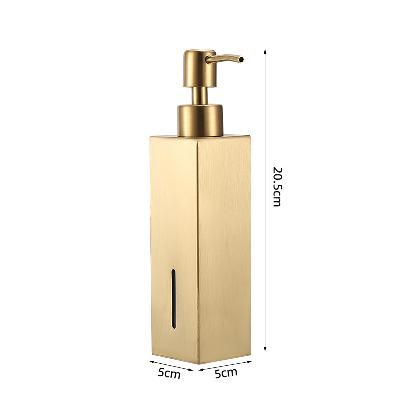 Bouteille carrée de sol-or