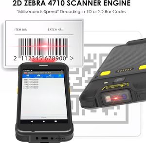 Android 13 Terminal DE DATOS resistente PDA con estuche Computadora móvil de mano con lector 1D/2D Zebra SE4710 - Product Image 5