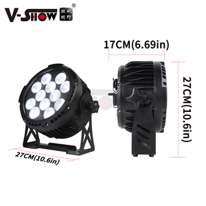VSHOW FWBR1206 Waterproof Par Uplight <strong>12x18W</strong> Outdoor Wireless Battery Dmx Par Light RGBWAUV 6 IN1LED Wash Par - Product Image 2
