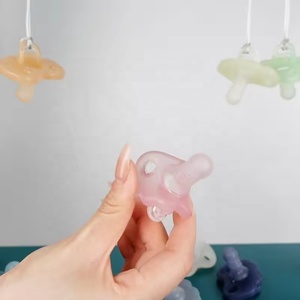 100% cấp thực phẩm Silicone bé núm vú BPA Free thân thiện với môi/không độc hại biểu tượng tùy chỉnh lỏng làm dịu <span class=keywords><strong>Teether</strong></span> dòng chảy trung bình bé - Product Image 5