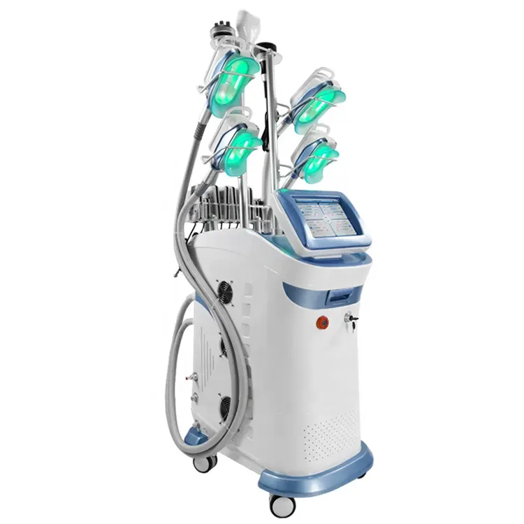 Máquina de contorno fina de crioterapia, equipamento profissional de salão de beleza com 5 cryo e alças 360