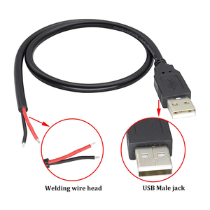5V USB to Open Stripped Tinned 2 4 Shielded Bare Wire End Pigtail Extension Cable for LED Strip Light Lamp Circuit Board - Product Image 6