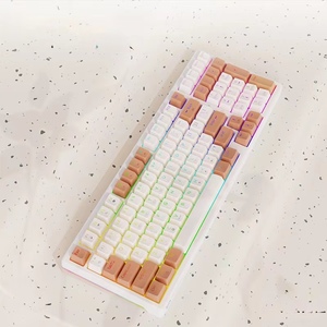 FD FG98 Personalización Inalámbrico BT 2,4G Teclado mecánico Teclado RGB intercambiable en caliente Estructura de junta con cable Teclas PBT - Product Image 5