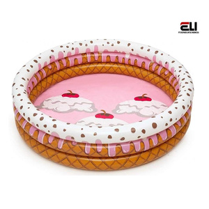 Nhỏ gọn 3-Ring Inflatable PVC hồ bơi cho trẻ em 148cm dia. X 36cm H thiết kế bền cho sân sau giật gân vui vẻ - Product Image 3