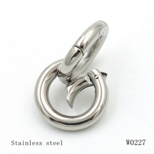用于钥匙链配件的不同尺寸耐用不锈钢o形环扣圆形弹簧环扣 - Product Image 1