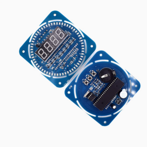 5V DS1302 dijital saat modül LED ekran 81*81*1.6 mavi PCB kartı kırmızı LED ekran