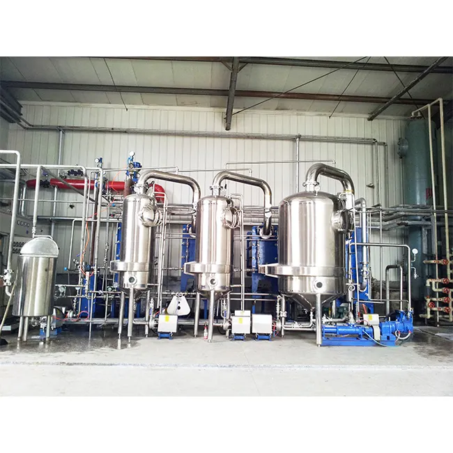 Evaporador MVR Evaporador de aguas residuales Sistemas de evaporador de efecto múltiple en el tratamiento de agua de salmuera