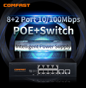 COMFAST 8 port yönetilmeyen 10/100M ağ Ethernet 48V POE anahtarı 2 Uplink portu ile CF-SF181P - Product Image 3