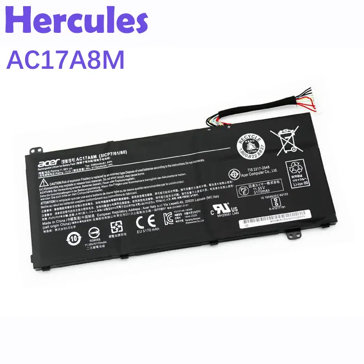 Baterai Laptop Asli Baru AC17A8M 3ICP7/61/80 UNTUK Acer TRAVELMATE X3 X3410 Baterai Notebook Isi Ulang