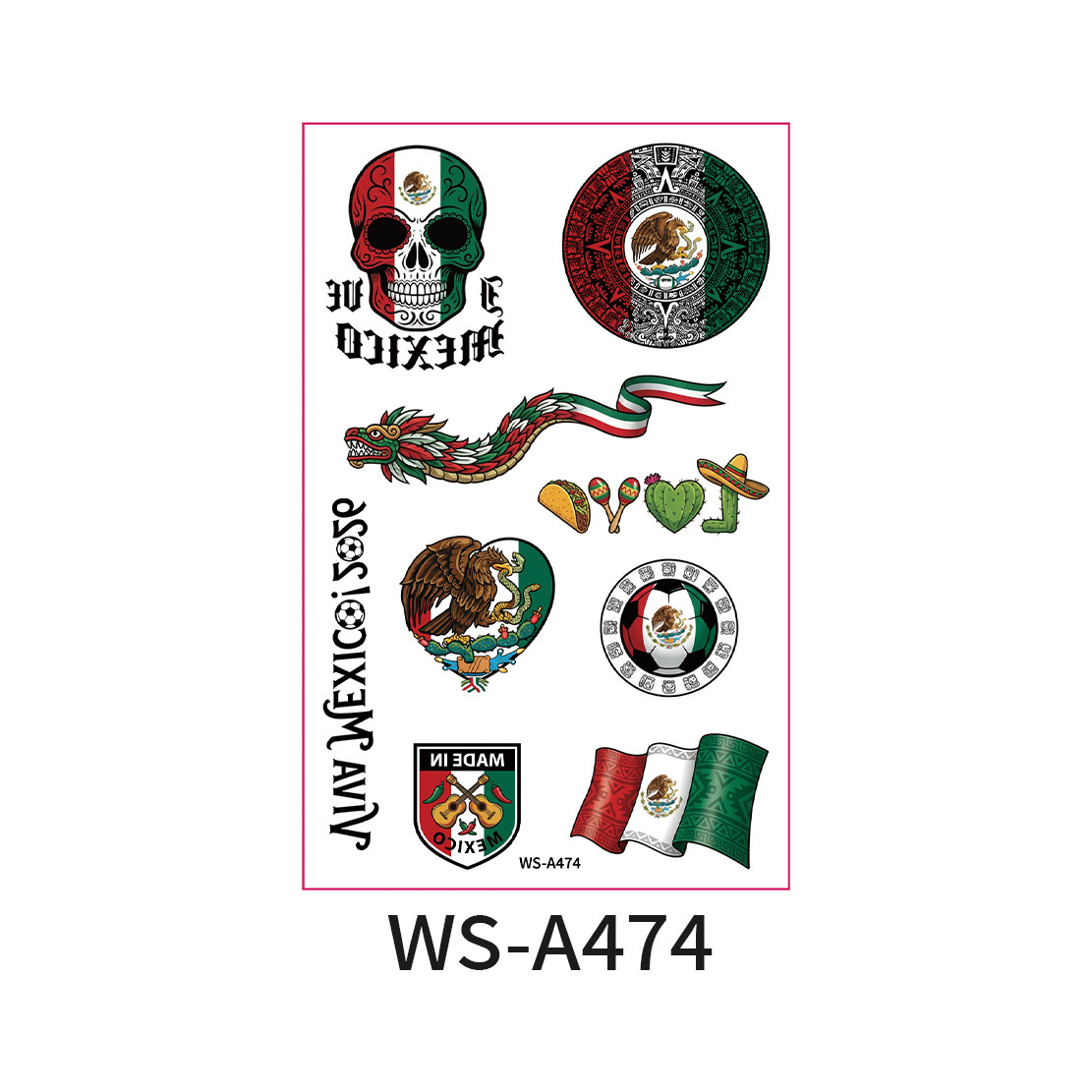 Bandiera messicana ws-a474-12076mm