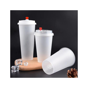 2023可重复使用的冷果汁饮用不倒翁12/16/24盎司奶茶泡沫茶杯带盖 - Product Image 5