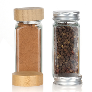 <strong>25</strong> <strong>Spice</strong> <strong>Jars</strong> with Labels 4oz Square Glass <strong>Spice</strong> <strong>Jars</strong> with Airtight Bamboo Lids and Shaker Lids <strong>Spice</strong> <strong>Jars</strong> - Product Image 4