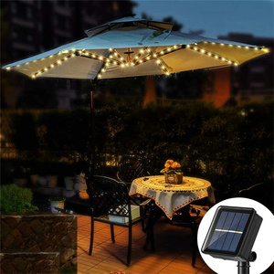 Lámpara de tienda de campaña con control remoto, alimentada por energía solar, para exteriores, playa, jardín, paraguas, cadena de luces LED - Product Image 3