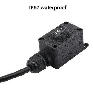 Küçük akım Inline Rocker anahtarı açma-kapama/açma-kapama CE PA66 su geçirmez IP67 anahtarı Rocker siyah kırmızı yeşil 6A Rocker anahtarı - Product Image 4