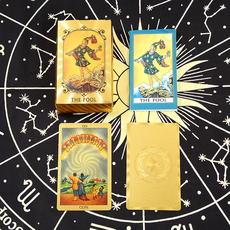 Cartes de tarot-étoiles et lune