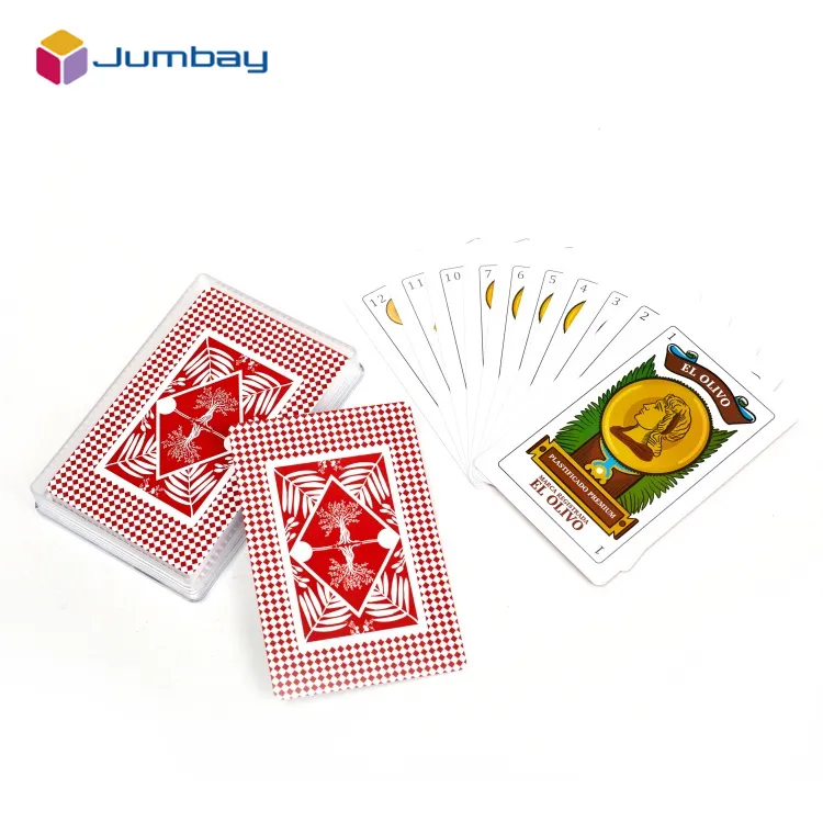 طباعة مخصصة بطاقة اللعب المكسيكية الأجنبية الإسبانية الإسبانية البرتغال العادية لعبة البوكر