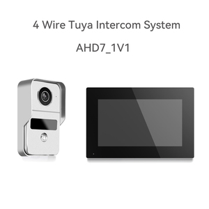 Sistema de intercomunicación de videoportero Tuya WiFi con 4 cables, monitor de interior táctil de 7 pulgadas, 1080p, con teléfono inteligente para Villa - Product Image 3