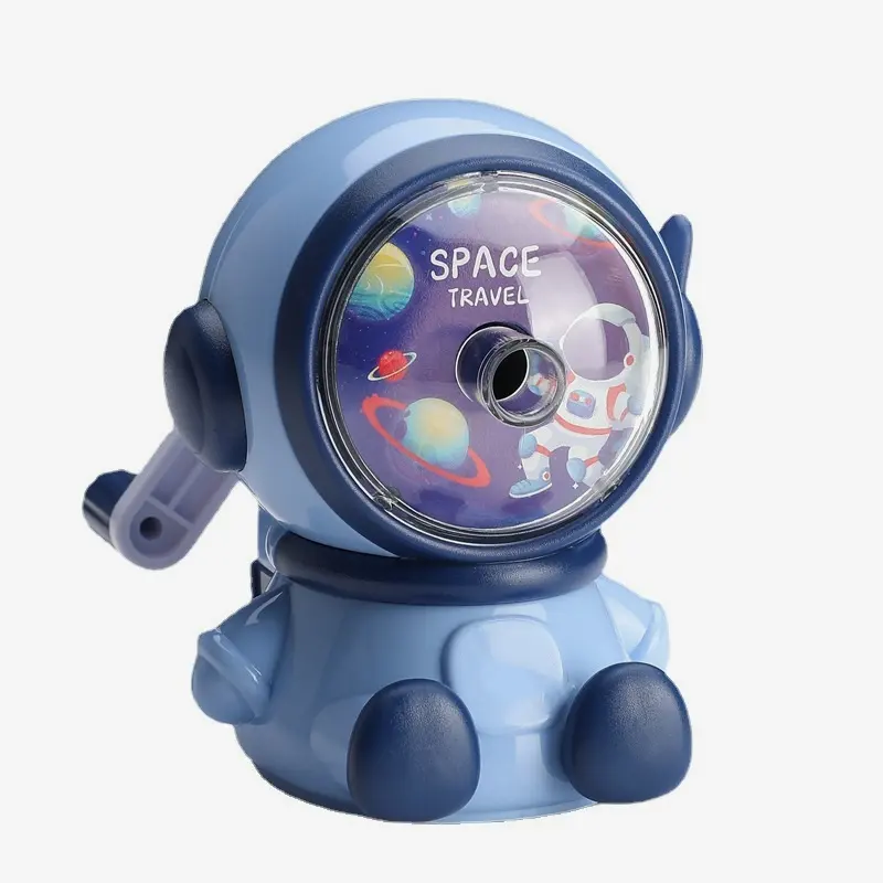 Sacapuntas automático de astronauta al por mayor, regalo de cumpleaños para niños, sacapuntas, material escolar, regalo para escuela primaria