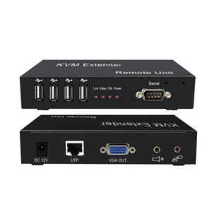 通过5e类/6/7电缆的4K VGA KVM扩展器，最高可达150米，支持高清-Base-T音频