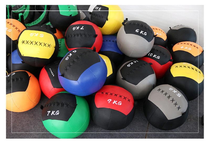Custom print composite slam wall ball Cross training weighted PU gym exercise medicine wall ball