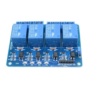 4-way relay module 5v blue board optocoupler isolation <strong>side</strong> pin <strong>header</strong> PLC driver control board module