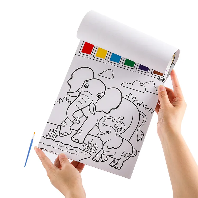 Livro personalizado de colorir água mágica livre para desenho de crianças