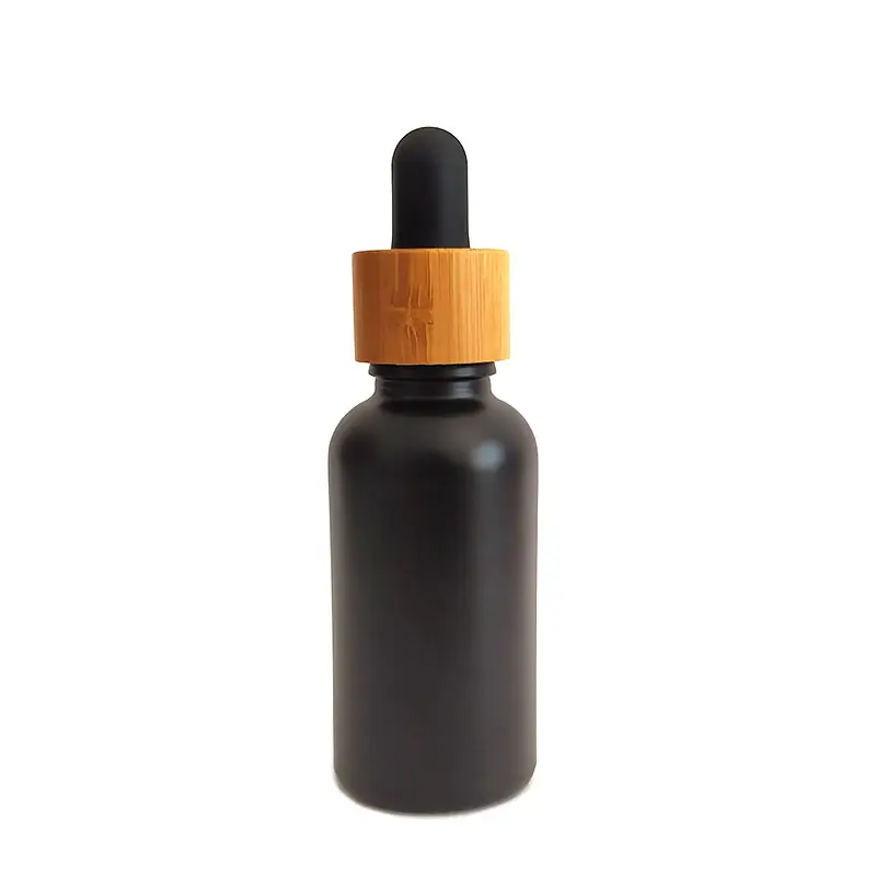 Amber Gold Black dropper 30ml Glass Bottle With Collar For Essential Oil Beard Oil Men Enlarge Oil Serum Skin Care Set Tubular
