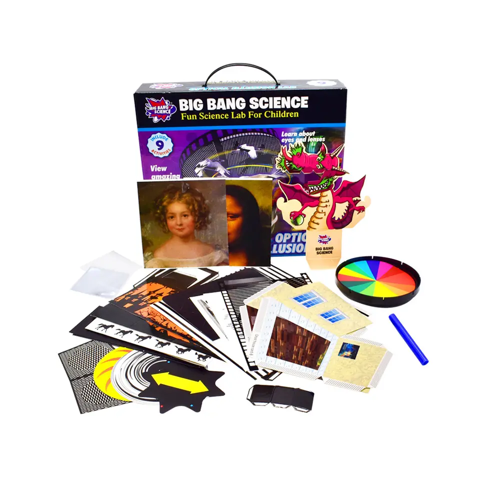 Kit de Ciencia de BIG BANG para niños, gran oferta, serie física STEM, ilusión óptica con experimentos visuales divertidos, 6 +