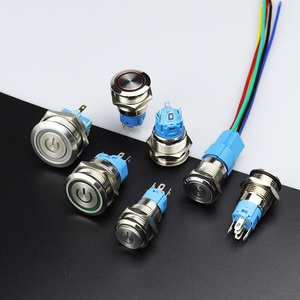 Interruttore a pulsante in metallo momentaneo impermeabile da 22mm 3A Max. Corrente 220V Max. Voltaggio - Product Image 6