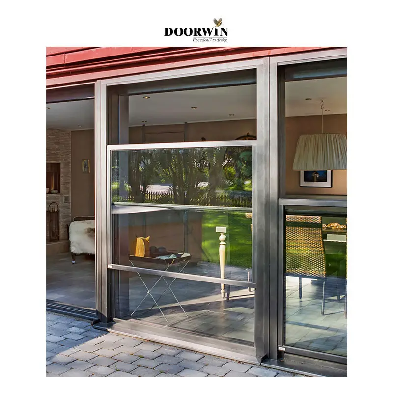 Doorwin – balcon électrique, fenêtre de maison, Design en verre, excellente étanchéité, Aluminium, Impact des ouragans, fenêtres coulissantes verticales