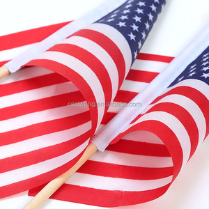 Wholesale Polyester Mini Small <strong>Flag</strong> Hand Held Waving <strong>Flag</strong> Custom Hand <strong>Flag</strong> for <strong>Cheer</strong> for America - Product Image 5