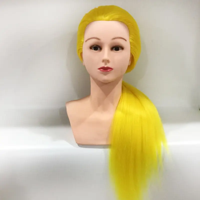 Maquillage cosmétologie tête de poupée mannequin formation de cheveux factice tête tressage pactite pour coiffeur cheveux humains
