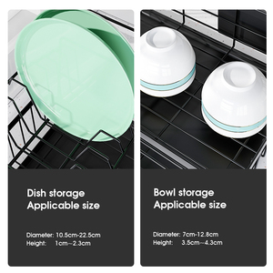 2 katmanlı mutfak lavabo süzgeç depolama kurutma plaka raf mutfak çanak süzgeç kurutma rafı - Product Image 3