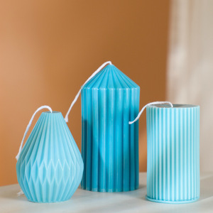 Yeni fikirler dikey şerit silindirik silikon kalıp için fondan kek pişirme kalıp için Pillar mum epoksi reçine kil şeker - Product Image 1