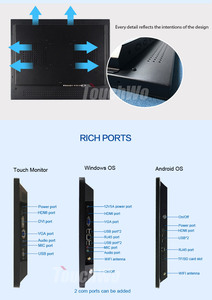Monitor industrial PC 15 17 19 pulgadas con Android 14 POE & RJ45 Panel Pc para sistemas de control en stock - Product Image 3