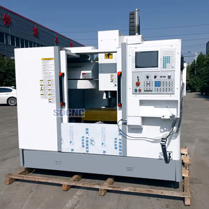 China VMC640 pequeno centro usinagem <span class=keywords><strong>CNC</strong></span> <span class=keywords><strong>3</strong></span> eixos Vertical fresadora GSK sistema de controle BT40 eixo Taper Core Motor